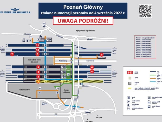 Zmiana Numeracji Peronów Na Stacji Poznań Główny