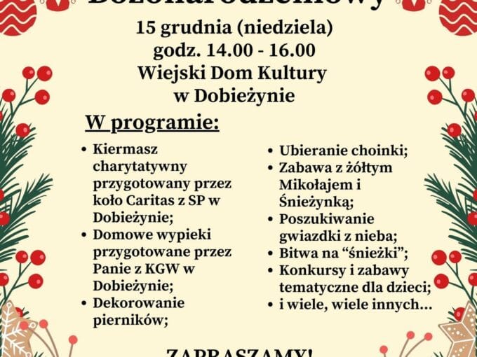 Jarmark Bożonarodzeniowy w Dobieżynie